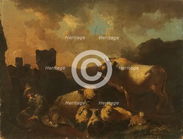 Dutch shepherd scene, . Creator: Dietrich; Christian Wilhelm Ernst (1712-1774).