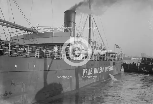 Dutch ship painted for "War Zone", between 1914 and c1915. Creator: Bain News Service.