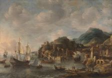 Dutch Ships in a Foreign Port, 1658. Creator: Jan Abrahamsz Beerstraten