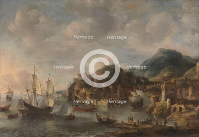 Dutch Ships in a Foreign Port, 1658. Creator: Jan Abrahamsz Beerstraten.