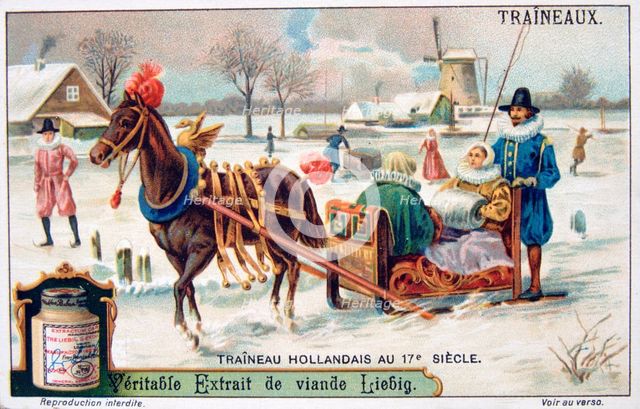 Dutch sleigh, 17th century, (c1900). Artist: Unknown
