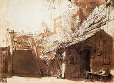 Dutch Peasant House 17th century. Artist: Rembrandt Harmensz van Rijn