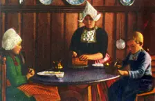 Dutch people in traditional dress, c1928. Creator: Unknown