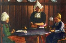 Dutch people in traditional dress, c1928. Creator: Unknown