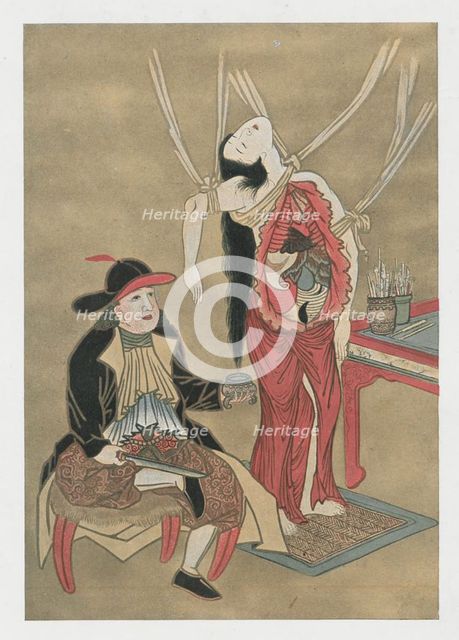 Dutch physician anatomizing a japanese woman, 18th century. Artist: Anonymous  