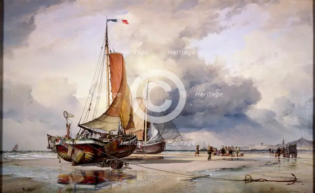 'Dutch Pincks at Scheveningen', Holland, 1860. Artist: Edward William Cooke
