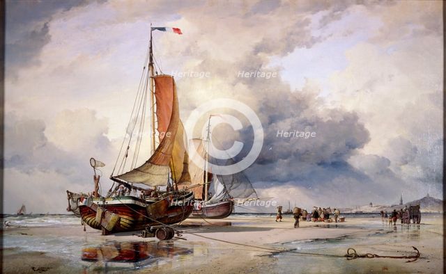 'Dutch Pincks at Scheveningen', Holland, 1860. Artist: Edward William Cooke