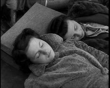 Dutch Refugees Sleeping Aboard Ships Escaping the Netherlands, 1940. Creator: British Pathe Ltd