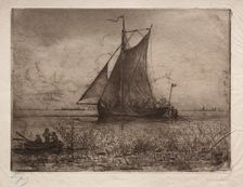 Dutch Riverscape. Creator: Ludovic Napoléon, Vicomte Lepic (French, 1839-1889)