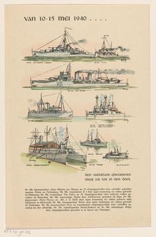 Dutch warships sunk between 10-15 May 1940, (c.1945-c.1960). Creator: Anon