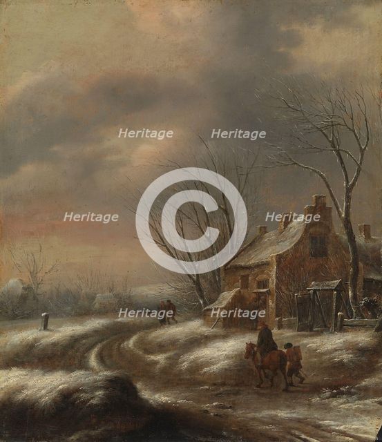 Dutch winter landscape, 17th century. Creator: Klaes Molenaer.