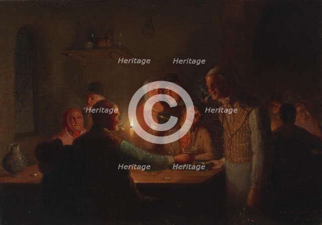 Dutch Tavern Scene, 1846. Creator: Johan Mengels Culverhouse.