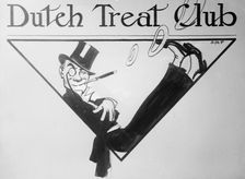 Dutch Treat Club - [cover drawing?], between c1910 and c1915. Creators: Bain News Service, James Montgomery Flagg