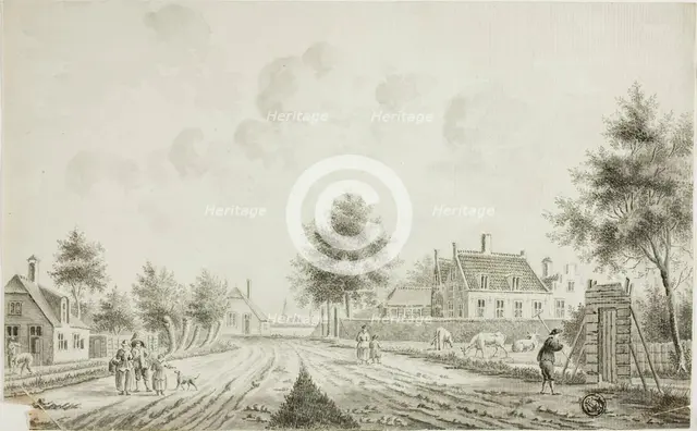 Dutch Village, c. 1750. Creator: Cornelis Pronk.