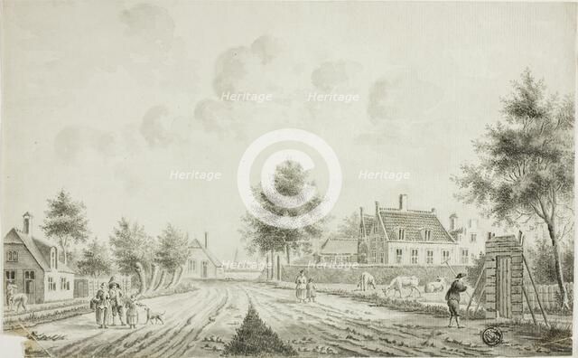 Dutch Village, c. 1750. Creator: Cornelis Pronk.