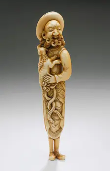 Dutchman Holding Dog, 18th century. Creator: Unknown