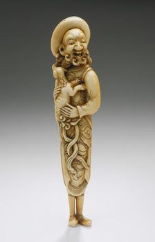 Dutchman Holding Dog, 18th century. Creator: Unknown