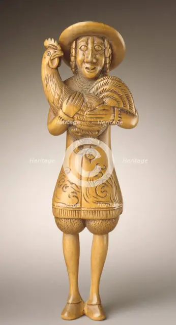 Dutchman Holding Rooster, 18th century. Creator: Unknown.