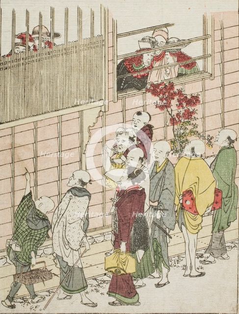 Dutchmen's Quarters, c1802. Creator: Hokusai.