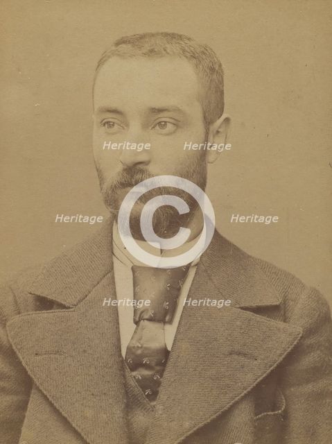 Dutheil. Louis. 29 ans, né le 28/7/64 à Maisonnais (Ht Vienne). Tailleur d'habits. Anarchi..., 1894. Creator: Alphonse Bertillon.