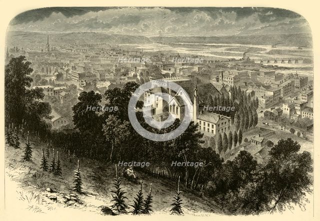 'Dubuque, from Kelly's Bluff', 1874.  Creator: James H. Richardson.