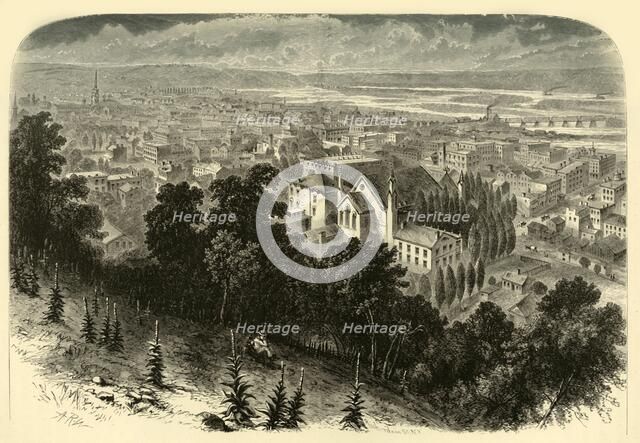 'Dubuque, from Kelly's Bluff', 1874.  Creator: James H. Richardson.