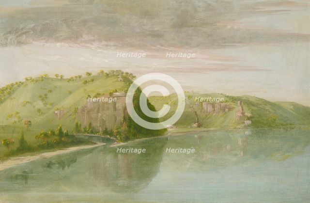 Dubuque's Grave, Upper Mississippi, 1835-1836. Creator: George Catlin.