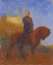 Duce on horseback. Creator: Nomellini, Plinio (1866-1943)
