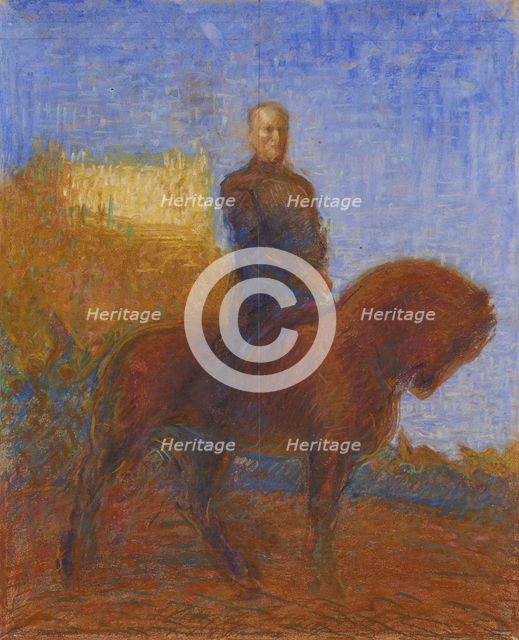 Duce on horseback. Creator: Nomellini, Plinio (1866-1943).