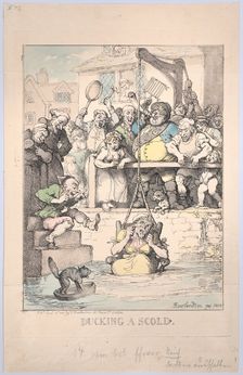 Ducking a Scold, April 12, 1803., April 12, 1803. Creator: Thomas Rowlandson