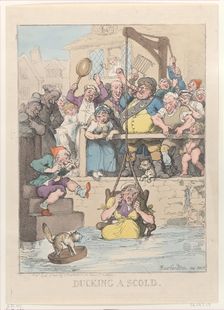 Ducking a Scold, April 12, 1803., April 12, 1803. Creator: Thomas Rowlandson
