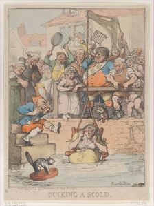 Ducking a Scold, [April 12, 1803], reissued April 12,..., [April 12, 1803], reissued April 12, 1812. Creator: Thomas Rowlandson