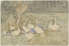 Ducks, 1873-1917. Creator: Theo van Hoytema