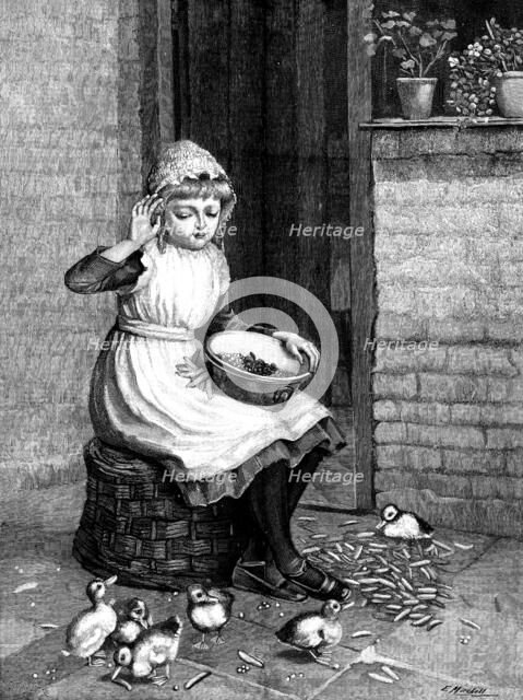 "Ducks and Green Peas" - by Miss E. Mitchell, 1890. Creator: R. Taylor.