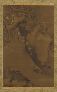 Ducks, Torrent, and Overhanging Rocks, Ming dynasty, 16th century. Creator: Unknown