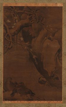 Ducks, Torrent, and Overhanging Rocks, Ming dynasty, 16th century. Creator: Unknown