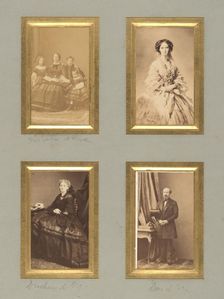 [Duchesse d'Albe, Unknown Sitter, Duchesse de Morny, and Duc de Morny], before 1865. Creator: Pierre-Louis Pierson