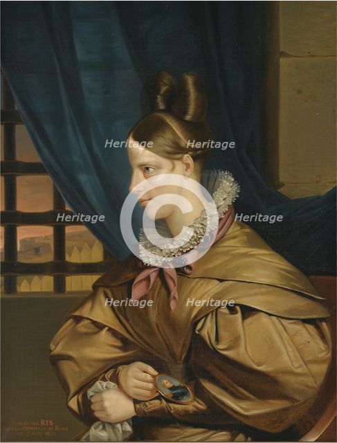 Duchesse de Berry imprisoned in the Chateau of Blaye, End 1830s. Artist: Riss, François Nicolas (1804-1886)