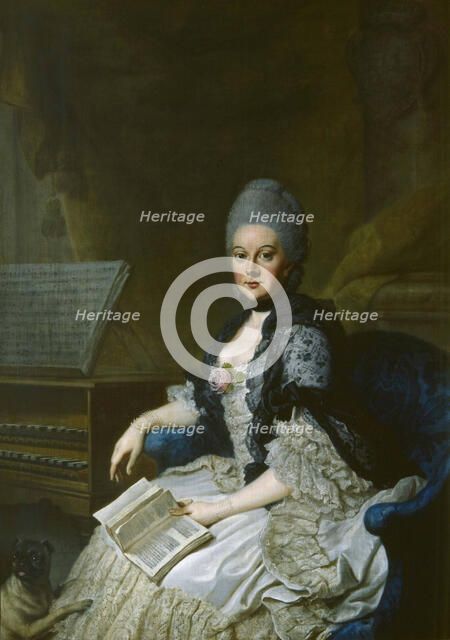 Duchess Anna Amalia of Brunswick-Wolfenbüttel (1739-1807). Artist: Ziesenis, Johann Georg, the Younger (1716-1776)