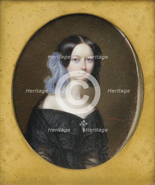 Duchess Helene of Mecklenburg-Schwerin (1814-1858), later Duchess of Orléans, ca 1835. Artist: Meuret, François (1800-1887)
