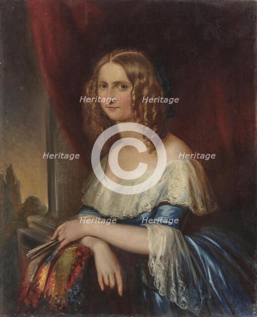 Duchess Helene of Württemberg (1807-1880), Princess of Hohenlohe-Langenburg, 1844. Creator: Solomé, Anton (active ca 1835-1845).