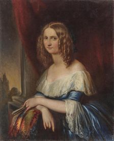 Duchess Helene of Württemberg (1807-1880), Princess of Hohenlohe-Langenburg, 1844. Creator: Solomé, Anton (active ca 1835-1845)