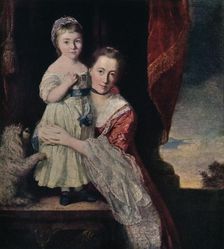 'Duchess of Devonshire as a Child with Georgina, Countess of Spencer 1760-61, (c1927). Artist: Sir Joshua Reynolds