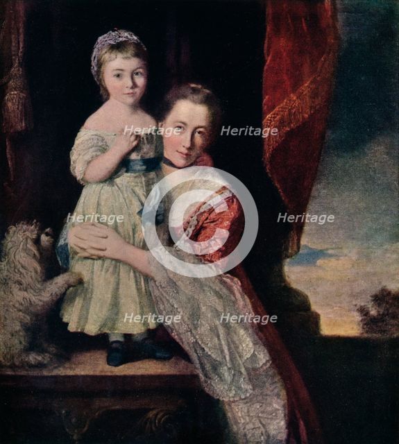 ''Duchess of Devonshire as a Child with Georgina, Countess of Spencer', 1760-61, (c1927).  Artist: Sir Joshua Reynolds.