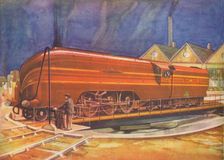 Duchess of Gloucester, L.M.S., on the Turntable, Camden Town 1940