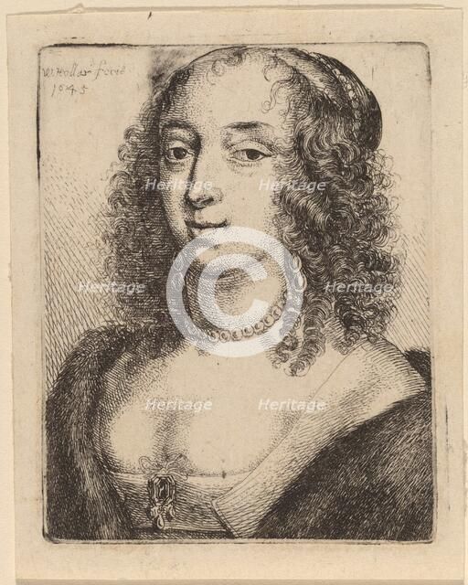 Duchess of Lennox, 1645. Creator: Wenceslaus Hollar.