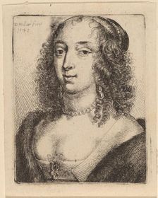 Duchess of Lennox, 1645. Creator: Wenceslaus Hollar