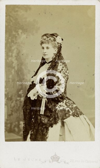Duchess Sofia de Morny (1838-1896), née Countess Trubetskaya, 1860s. Creator: Le Jeune, Augustin Aimé Joseph (active 1865-1880).
