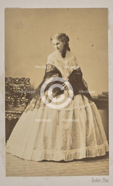 Duchess Sofia de Morny (1838-1896), née Countess Trubetskaya, 1862. Creator: Disdéri, André Adolphe-Eugène (1819-1889).
