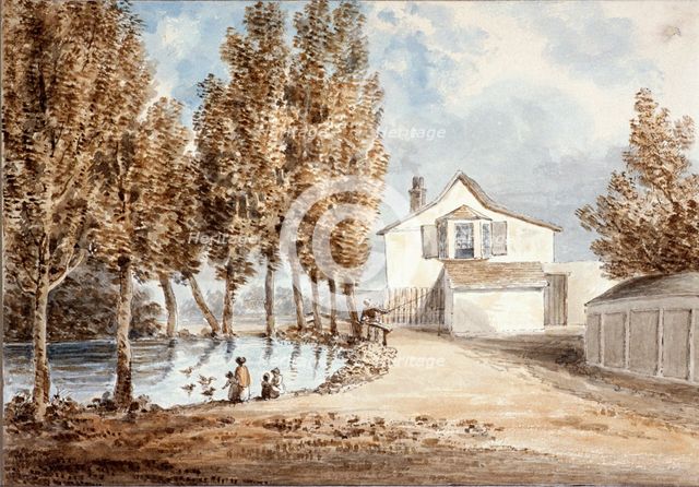 Duck pond at St Marylebone, c1802. Artist: Anon